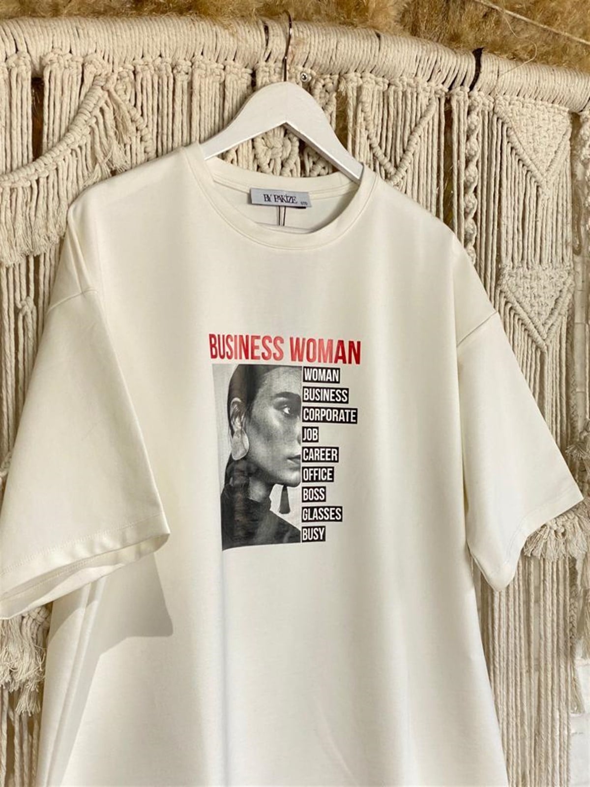 Baskı Detaylı Sweat Tshirt (Ekru)