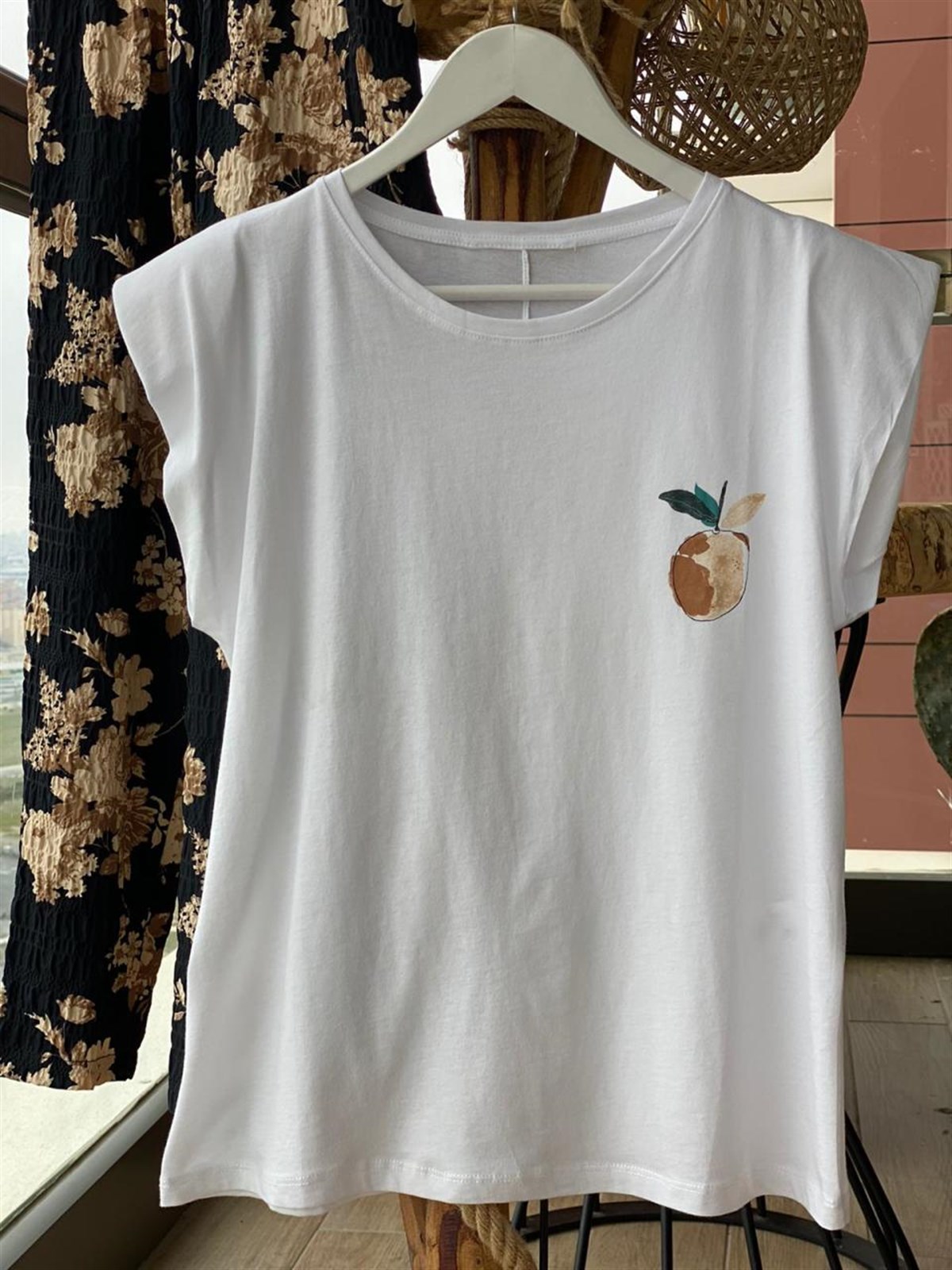 Baskı Detaylı Vatkalı Tshirt