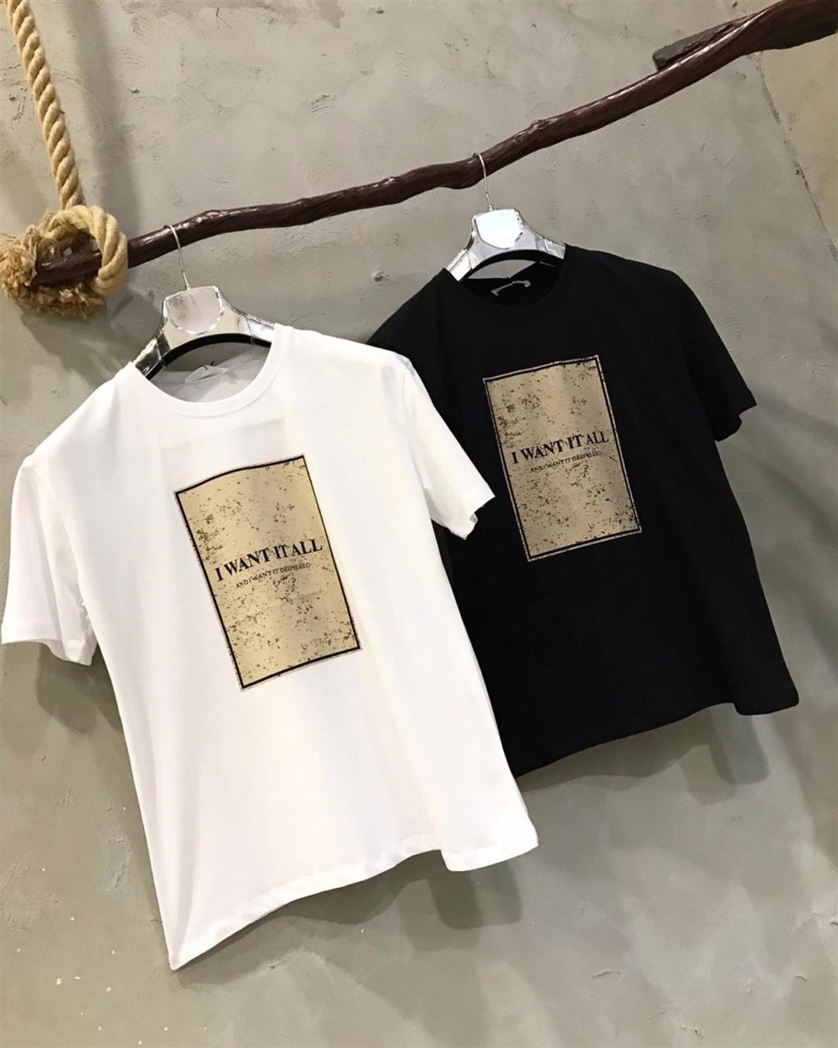 Baskılı Basic Tshirt (BEYAZ & SİYAH)