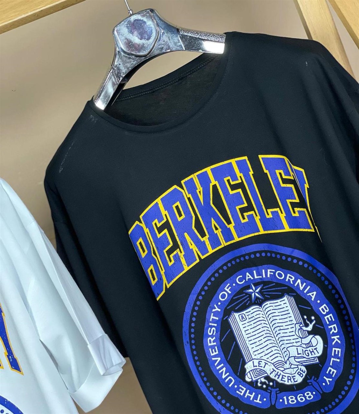 Baskılı Yanları Yırtmaçlı Basic Tunik Tshirt  (SİYAH & BEYAZ)