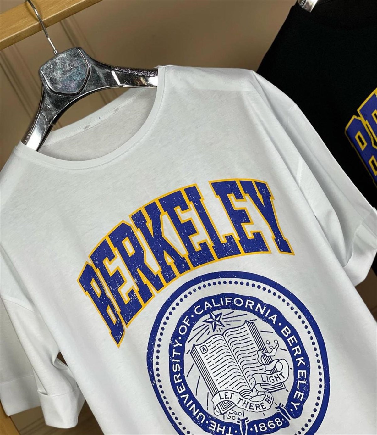 Baskılı Yanları Yırtmaçlı Basic Tunik Tshirt  (SİYAH & BEYAZ)