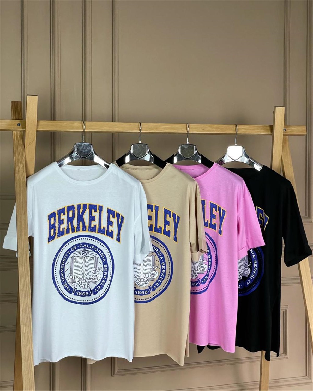 Baskılı Yanları Yırtmaçlı Basic Tunik Tshirt  (SİYAH & BEYAZ)