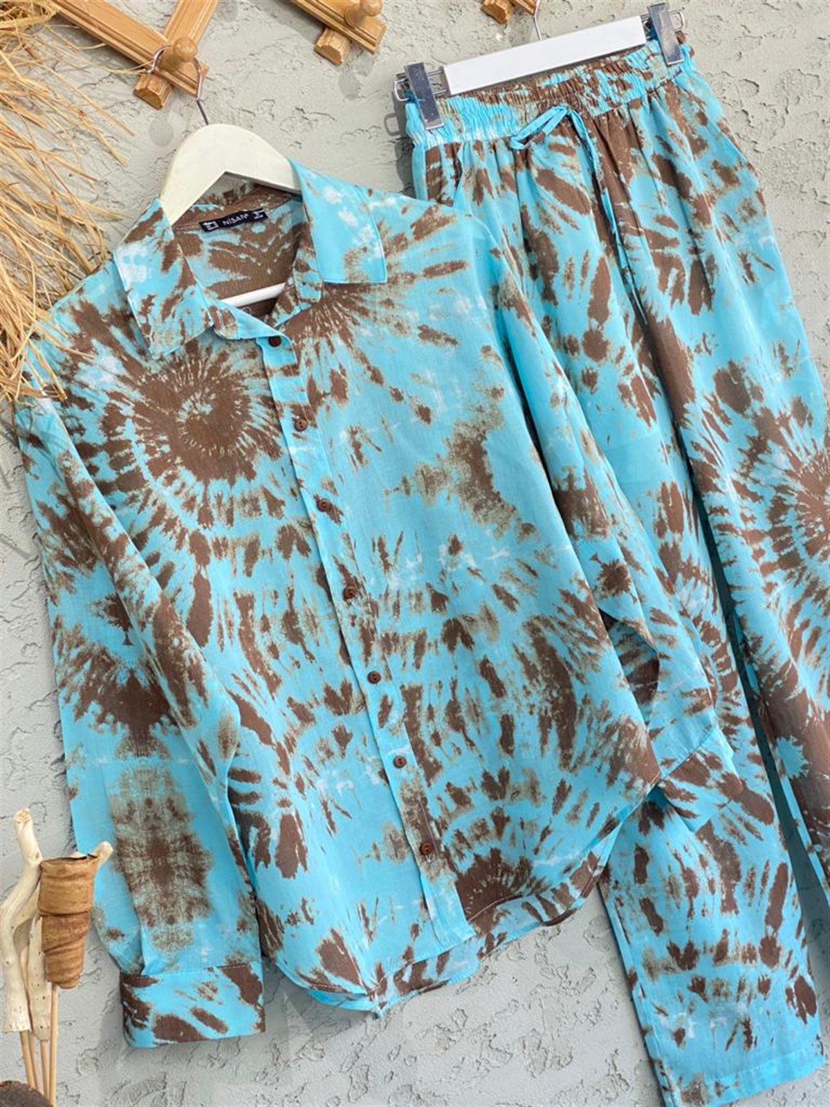 Batik Desenli Takım (Mavi)