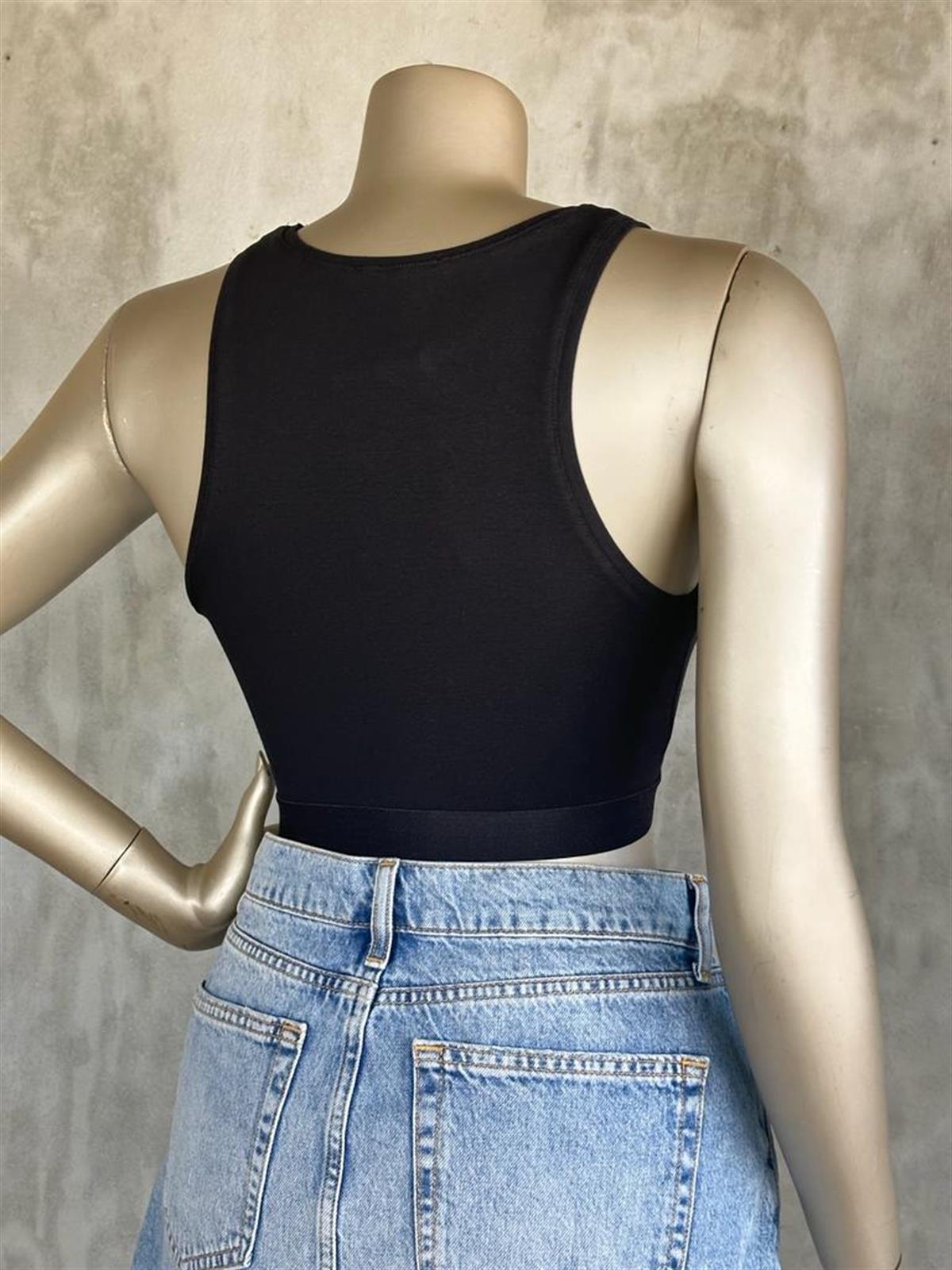 Belden Lastikli Dilvin Crop Top (Siyah/Beyaz/Bej)