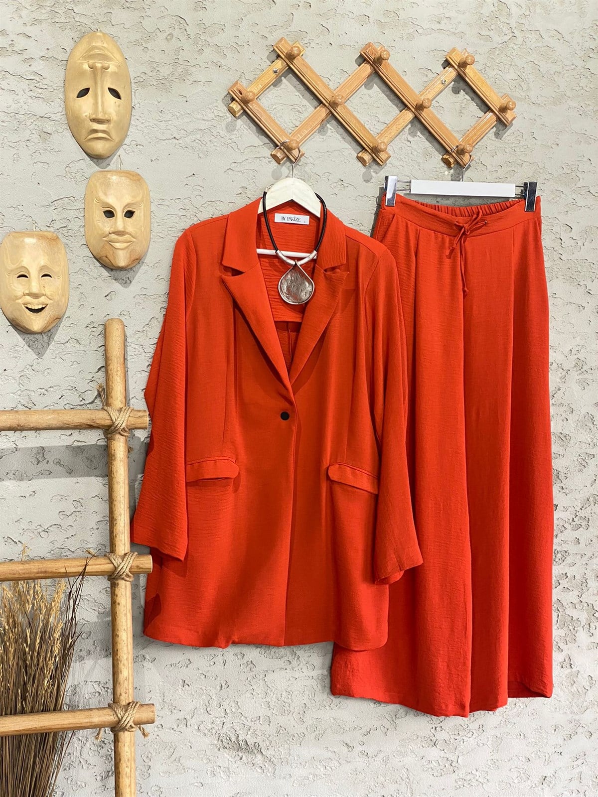 Blazer Ceketli Aerobin Kumaş Takım
