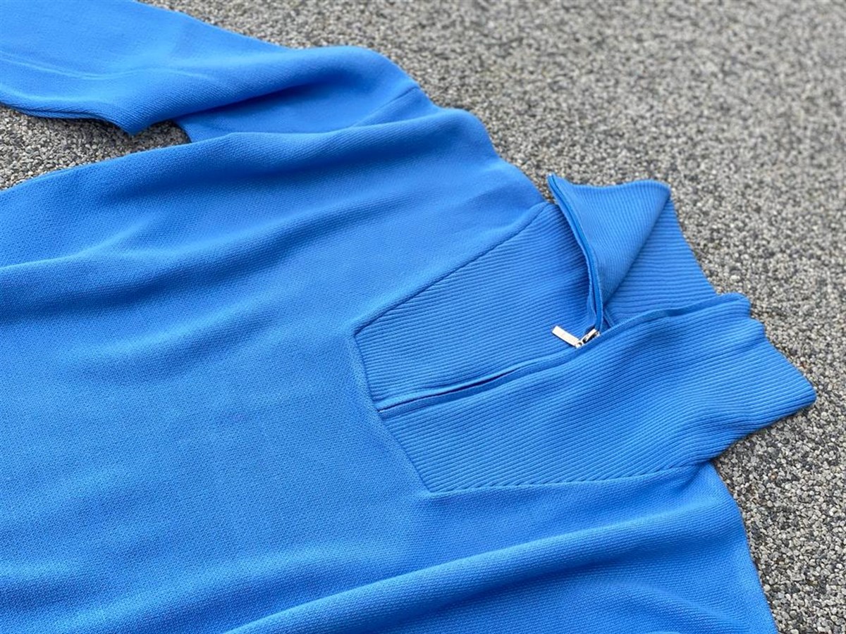 Boğazdan Fermuarlı Çelik Örgülü Oversize Kazak (Saks)