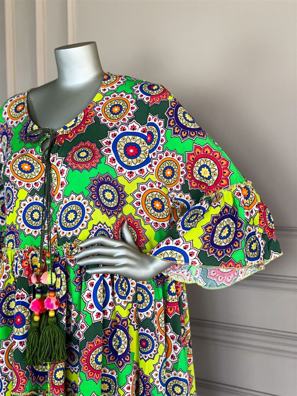 Bohem Tarz Elbise (Mandala Desen)