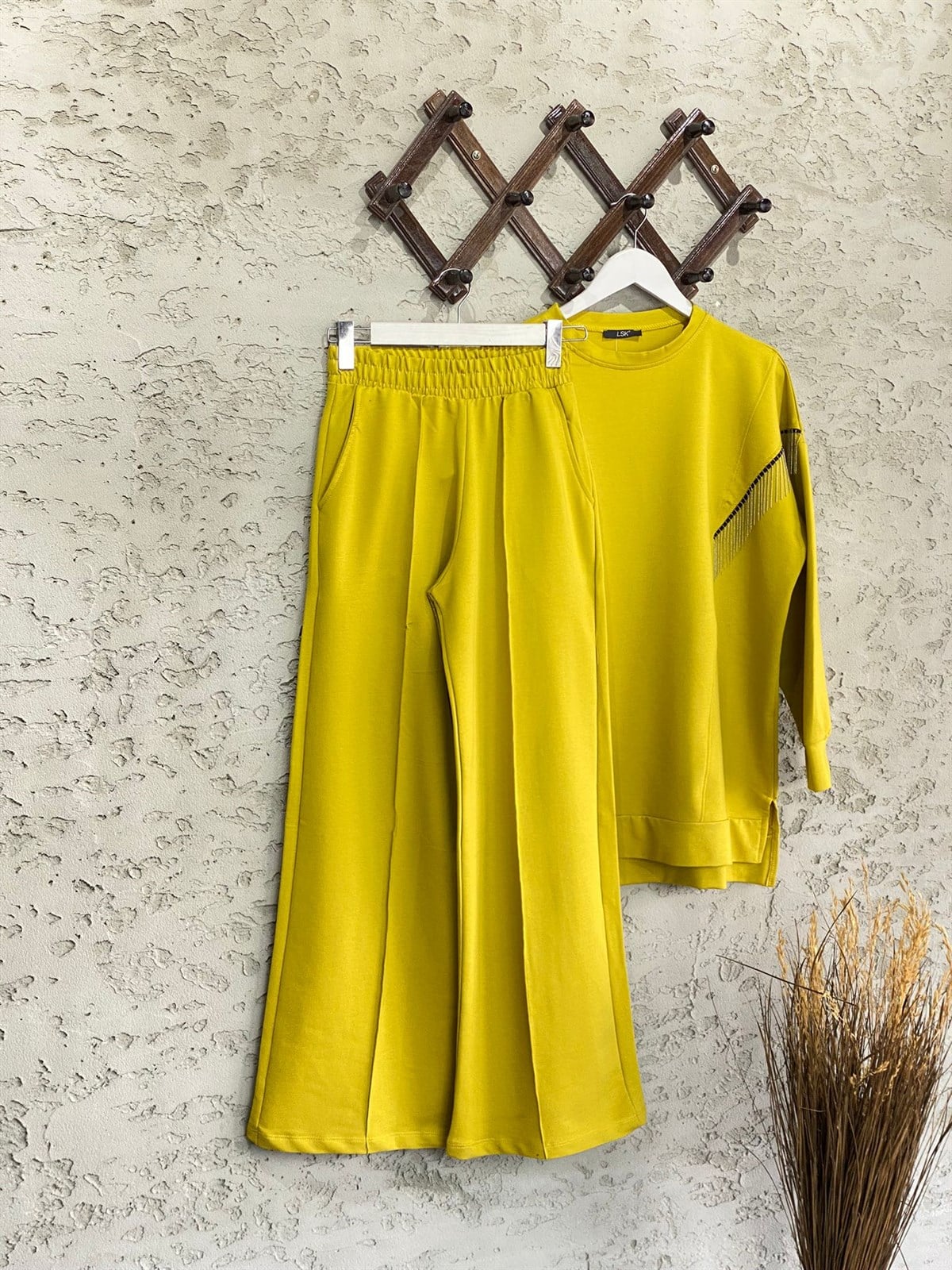 Bol Paça Pantolon (Yağ Yeşil)