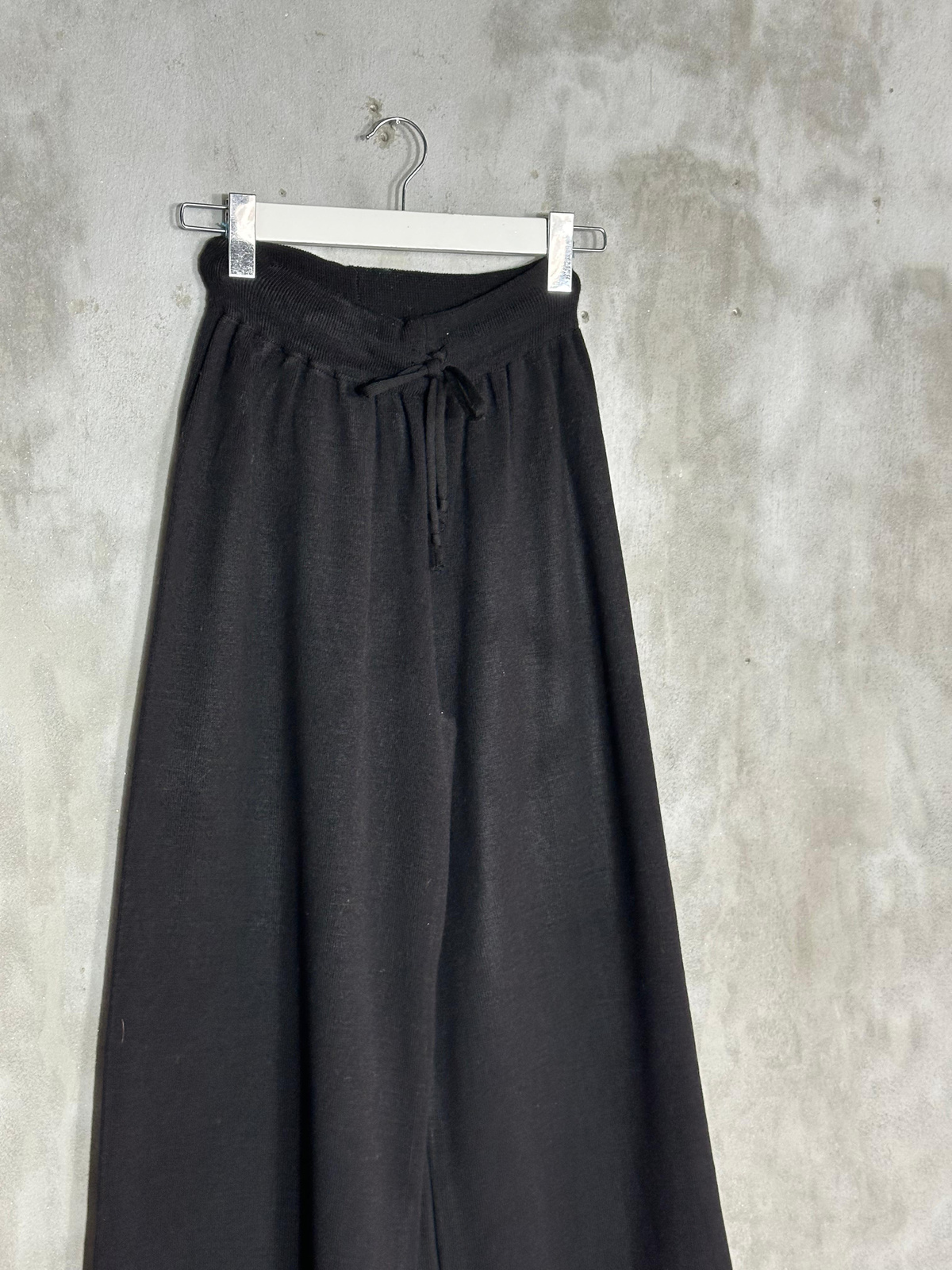 Bordo Leopar Desenli Triko Takım (Siyah)
