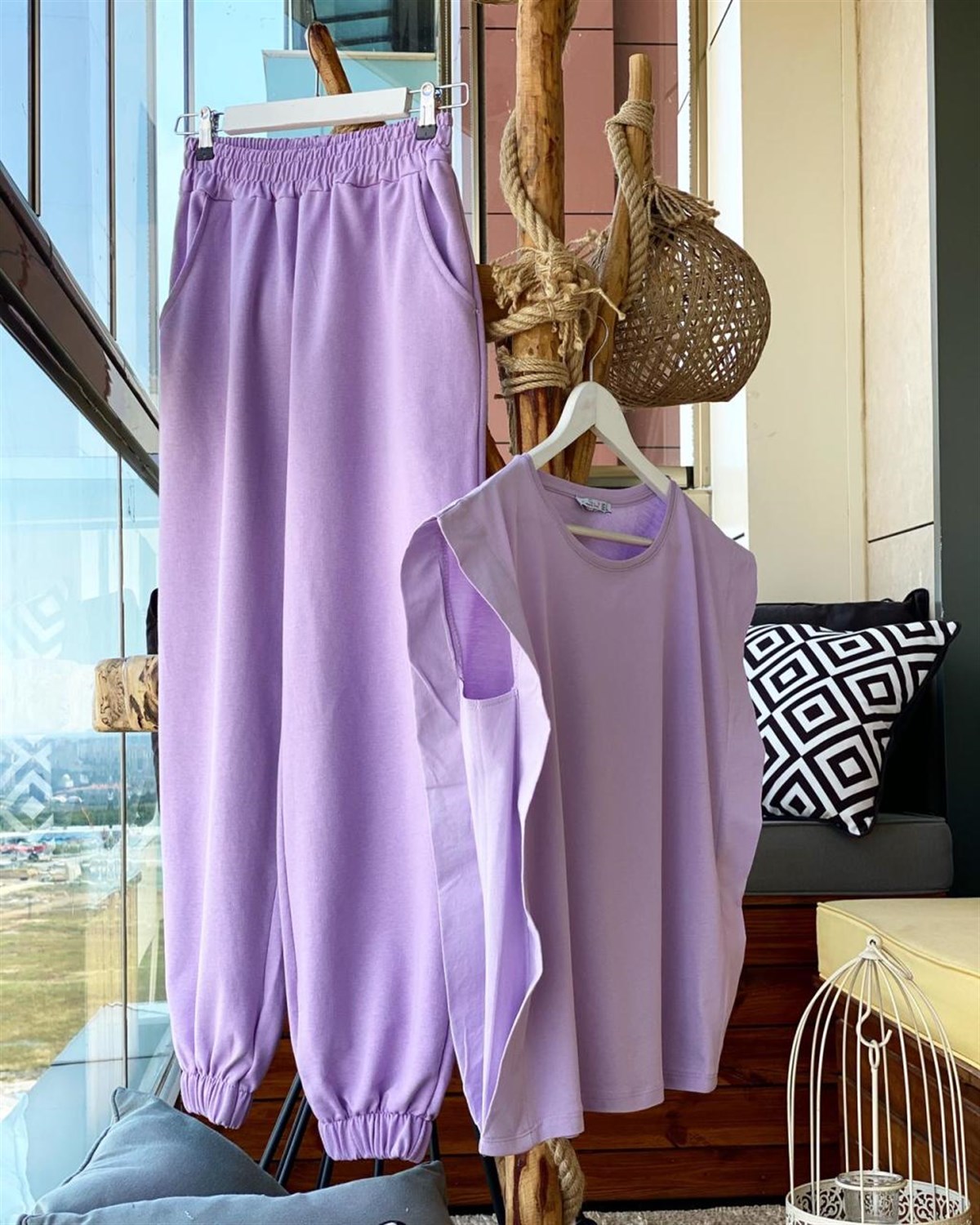 Boyfriend Model Eşofman Pantolon (LİLA)