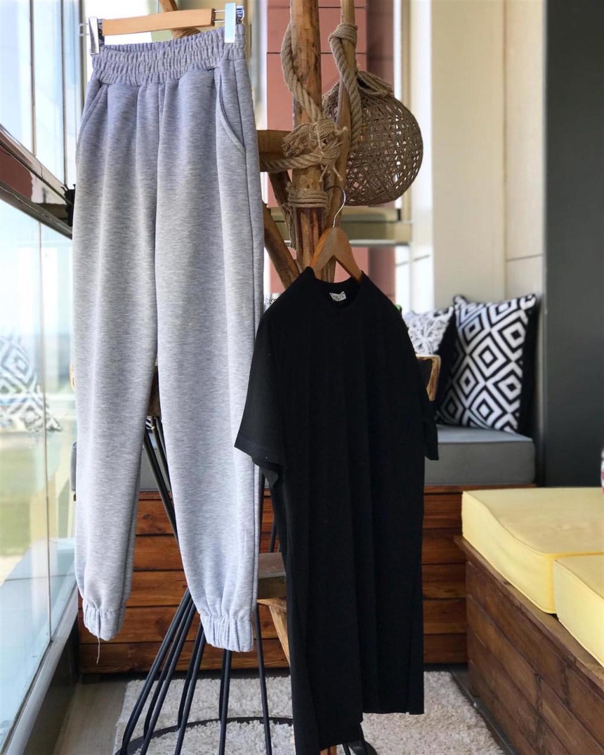 Boyfriend Model Eşofman Salaş Pantolon (GRİ)