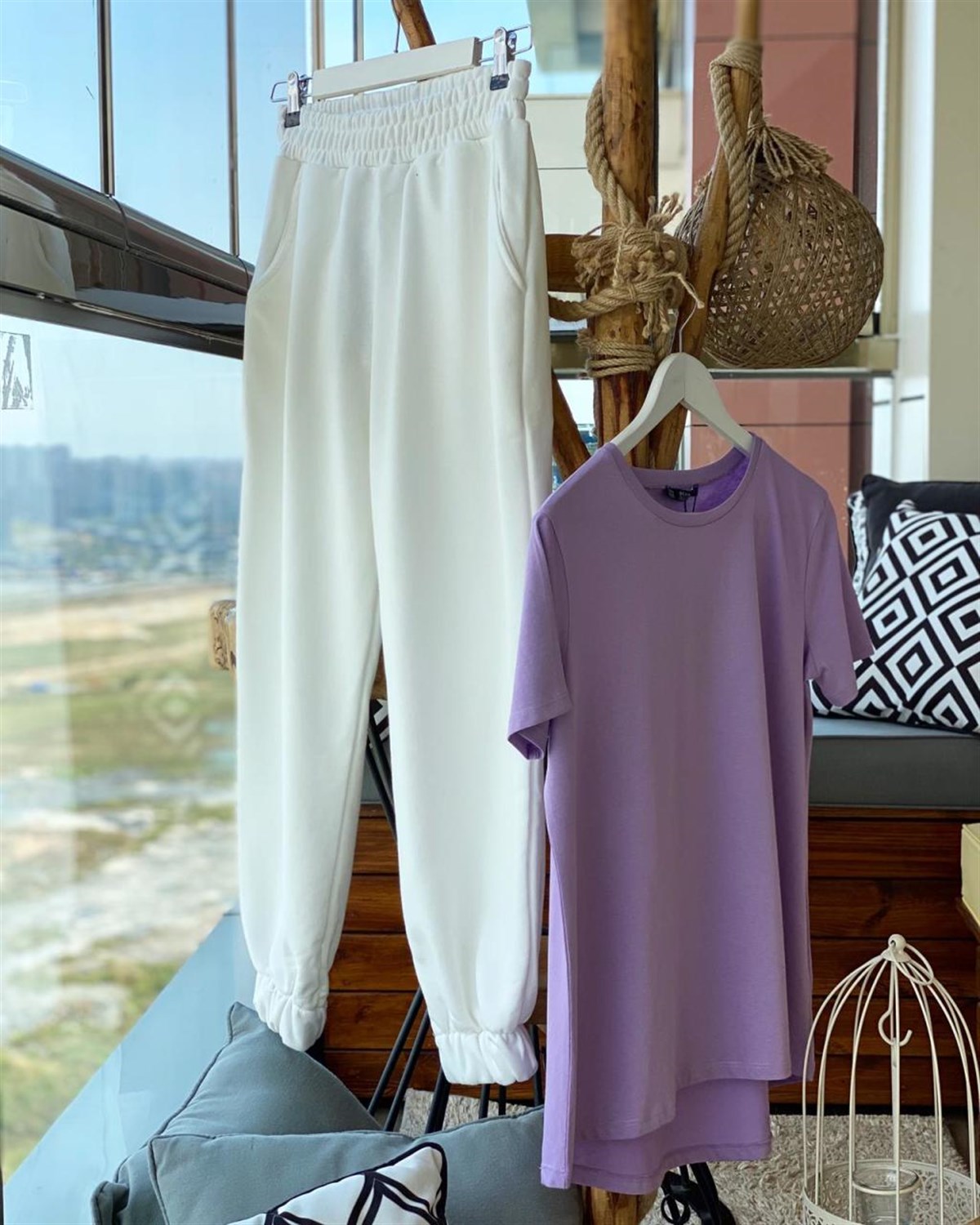 Boyfriend Model İki İplik Penye Kumaş Eşofman Pantolon