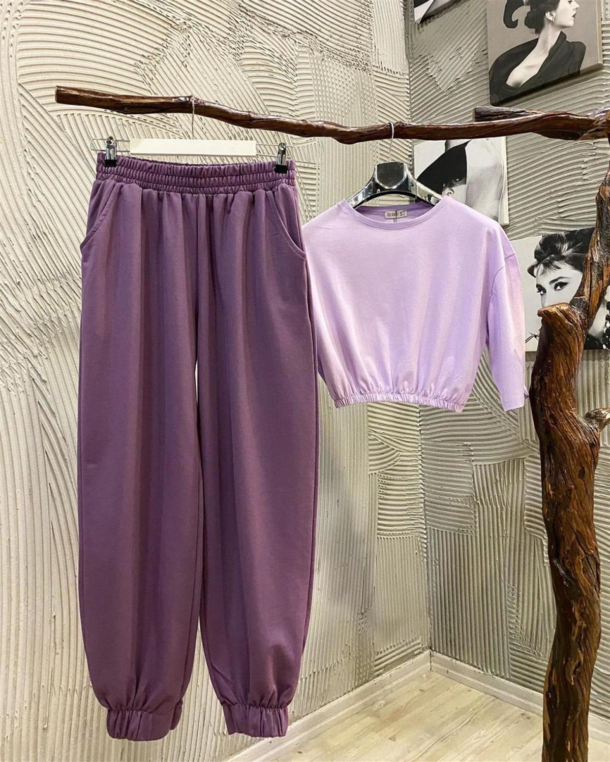 Boyfriend Model Yazlık Penye Tok Kumaş Eşofman Pantolon (MOR)