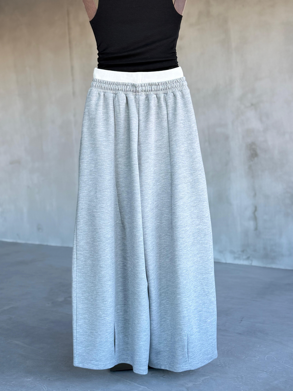 Brooklyn Yazı Baskılı Pantolon (Gri)