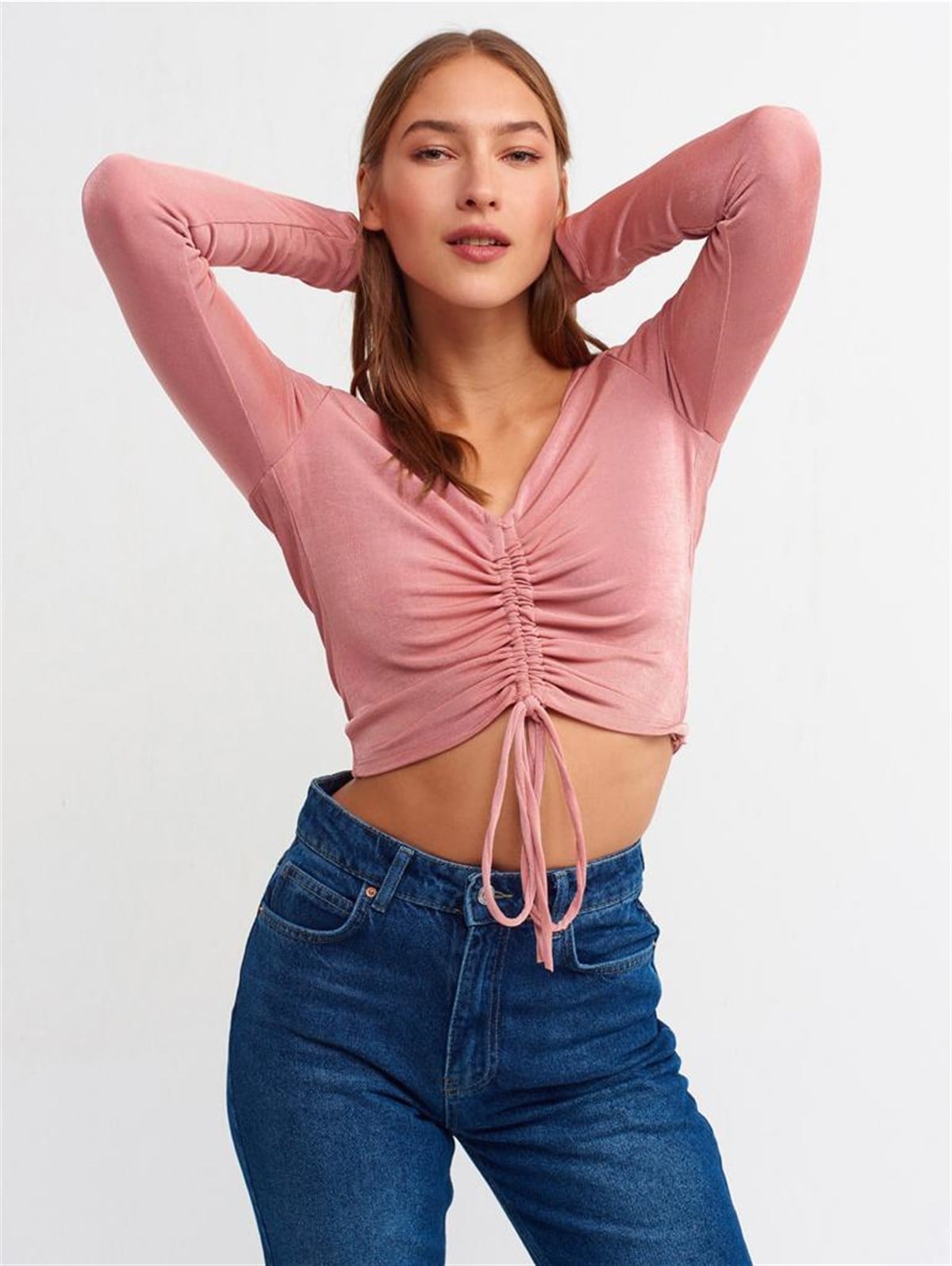 Büzgülü Bluz (Gül Kurusu)