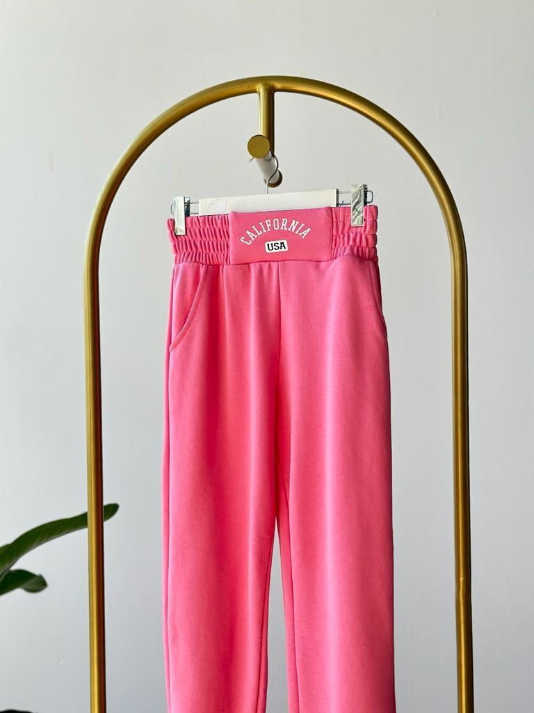 Calıfornıa Yazı Baskılı Takım (Pembe)