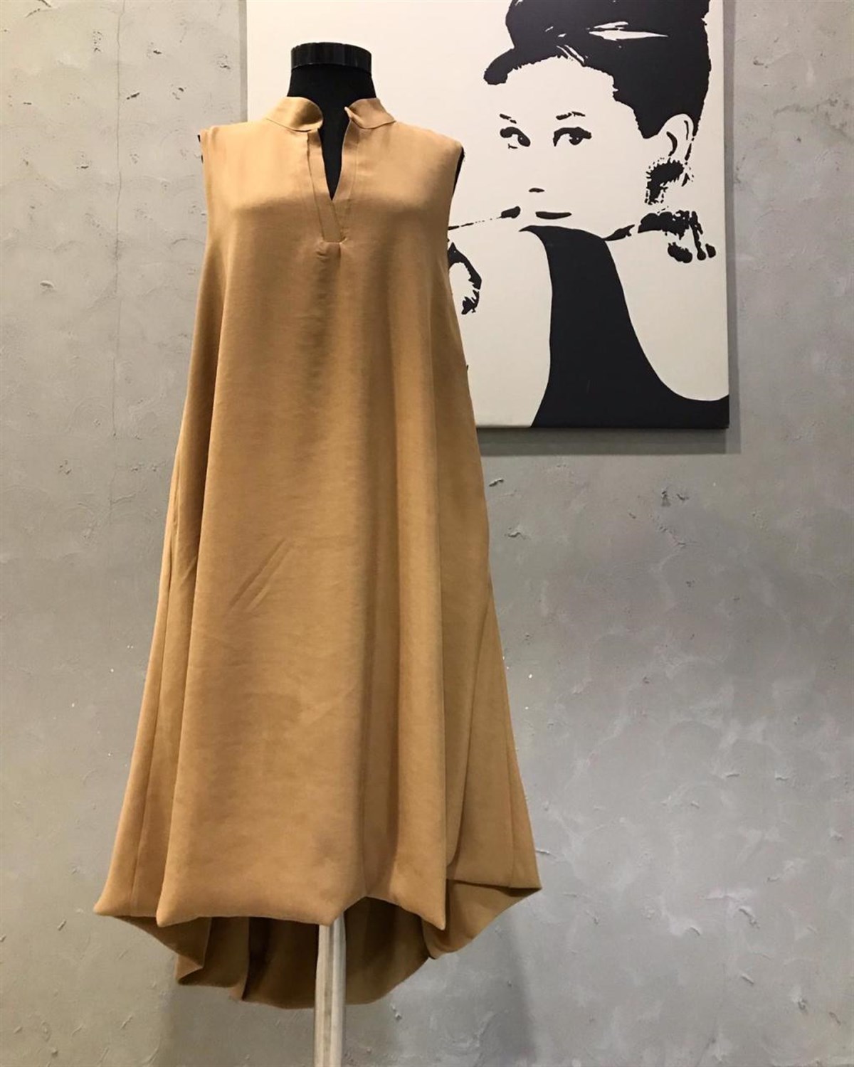 Coton Kumaş Komple Astar Salaş Model Elbise (CAMEL)