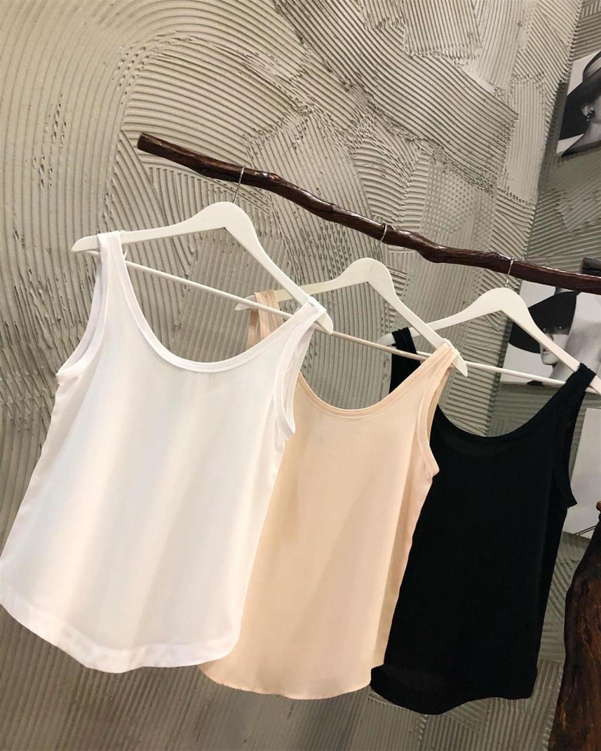 Crep Kumaş Askılı Atlet ( KREM & BEYAZ & SİYAH)