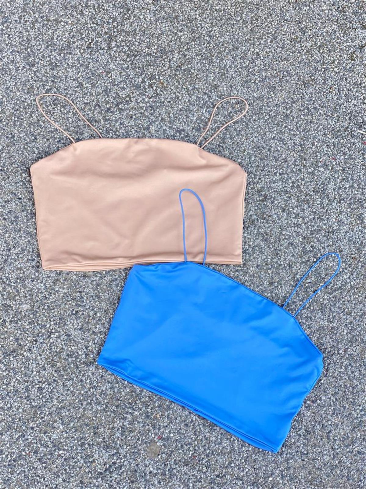 Crop Atlet (Ten/Mavi/Soğan)