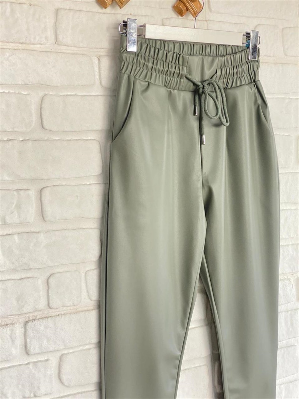 Deri Joger Pantolon (Mint)