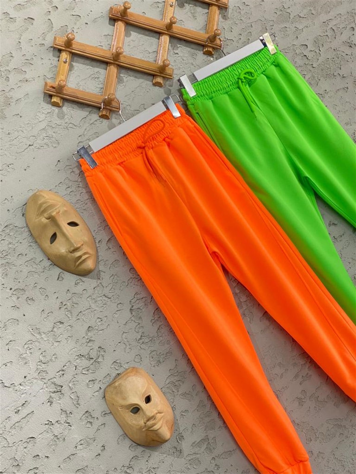 Dikiş Detaylı Eşofman (Neon Oranj)