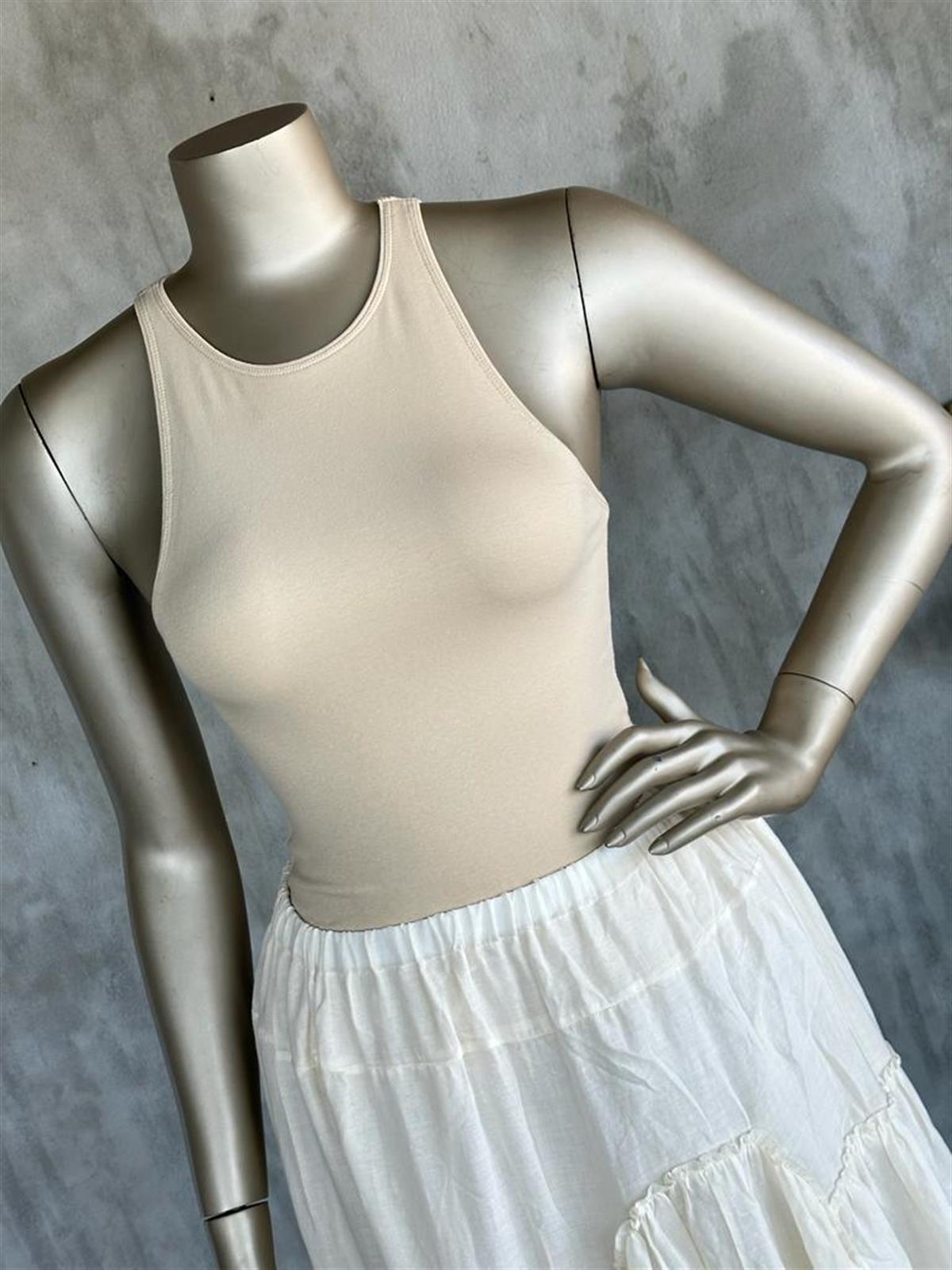 Dilvin Halter Yaka Crop (Bej)