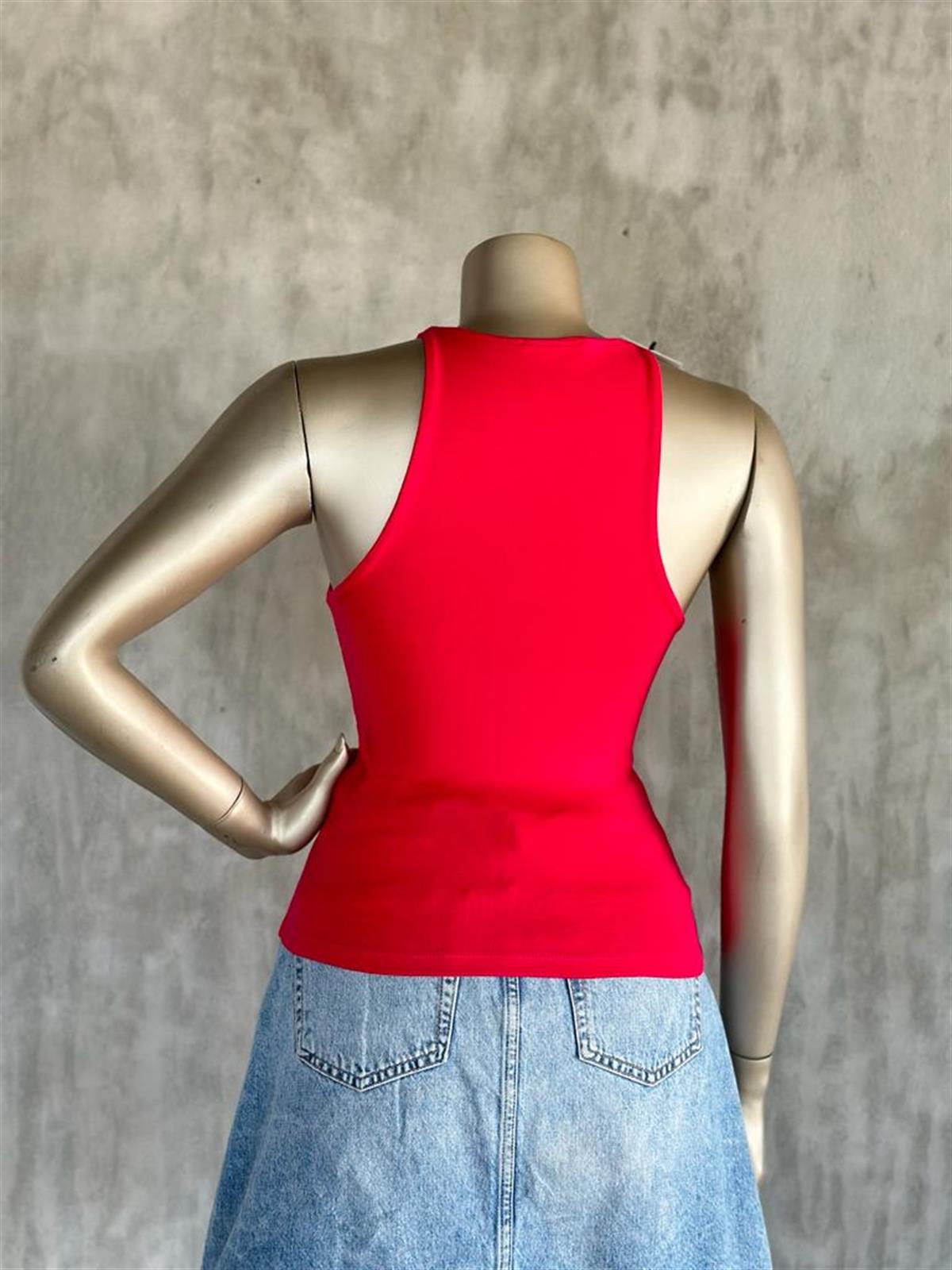 Dilvin Halter Yaka Crop (Fuşya)