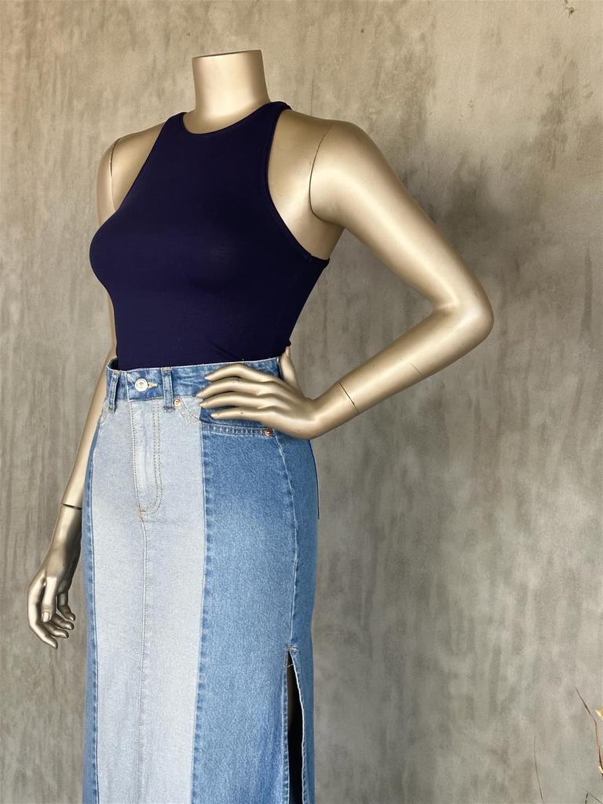 Dilvin Halter Yaka Crop (Lacivert)
