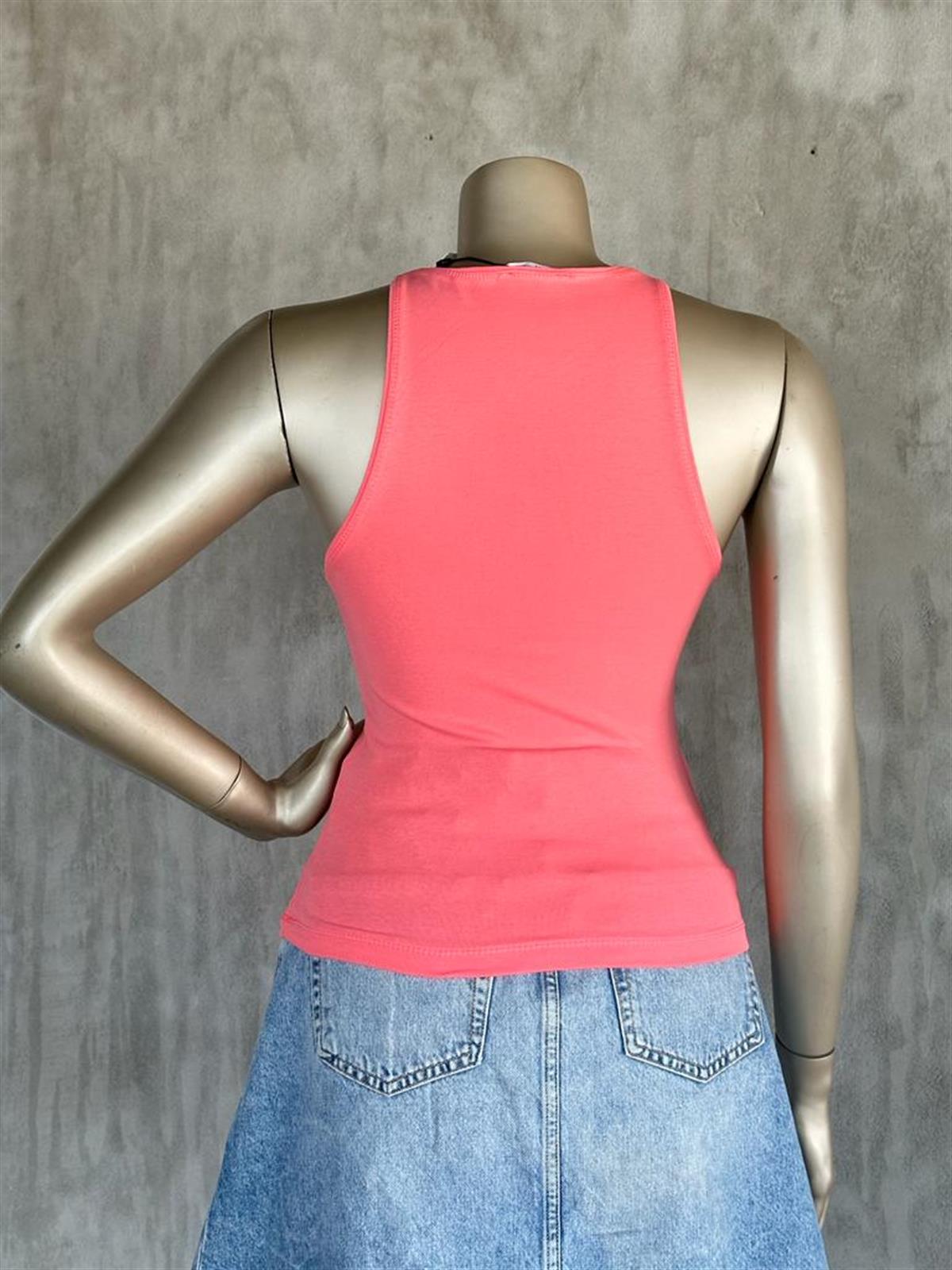 Dilvin Halter Yaka Crop (Pembe)