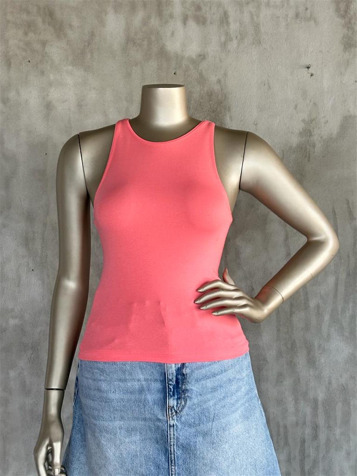Dilvin Halter Yaka Crop (Pembe)