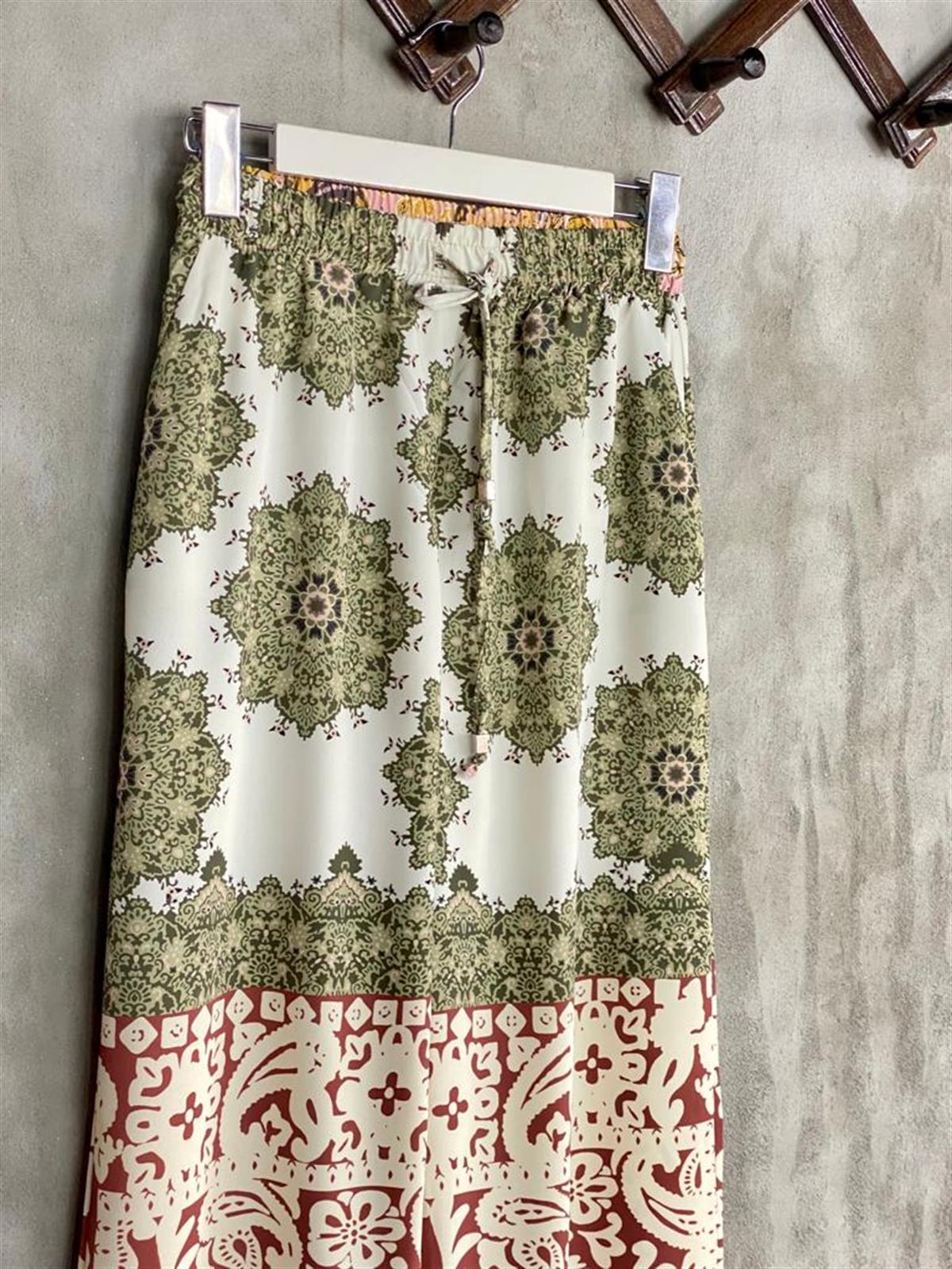 Etnik Desen Bol Pantolon (Karışık Renk)