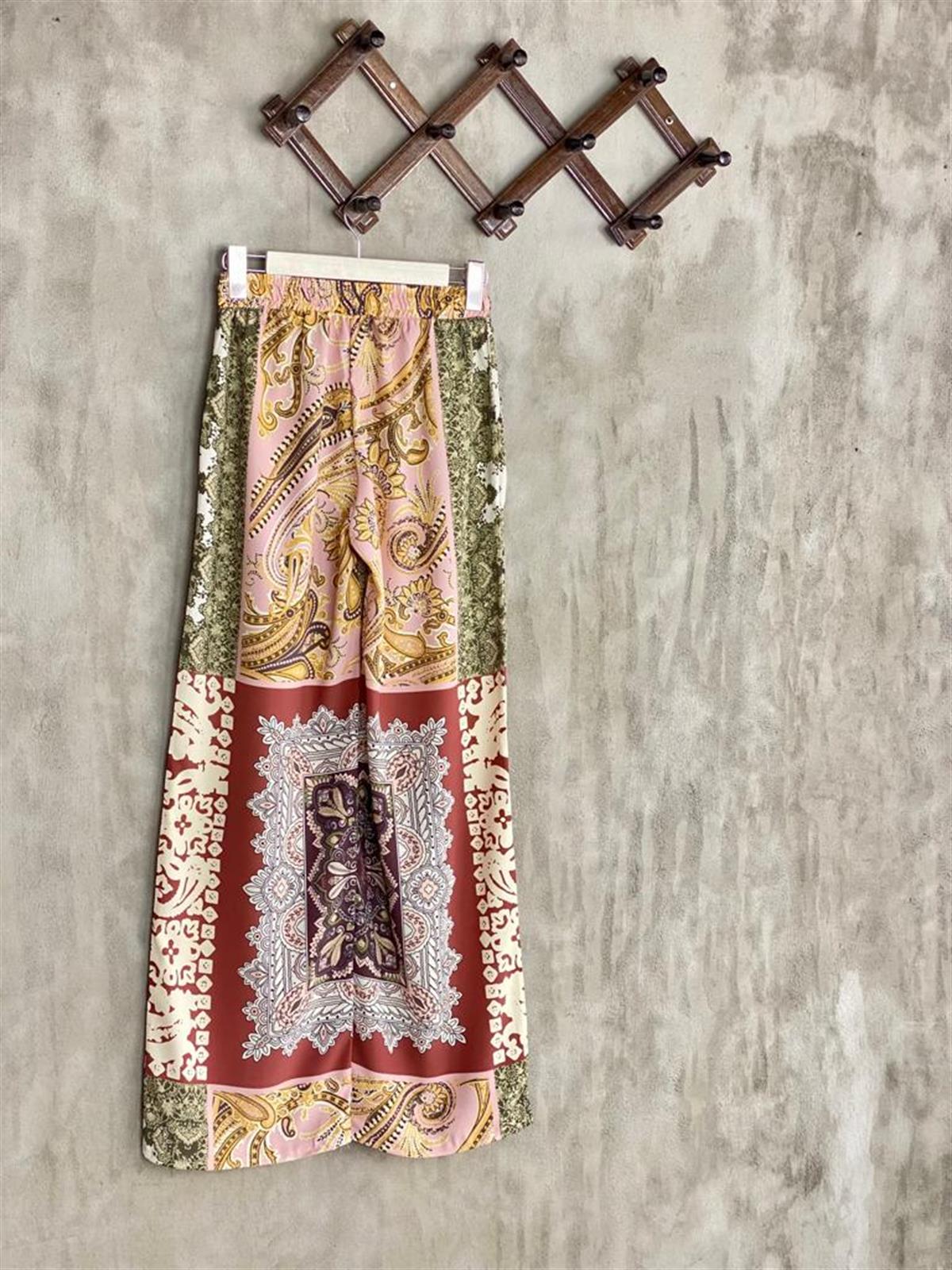 Etnik Desen Bol Pantolon (Karışık Renk)