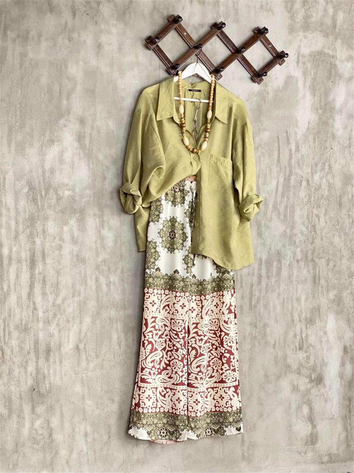 Etnik Desen Bol Pantolon (Karışık Renk)