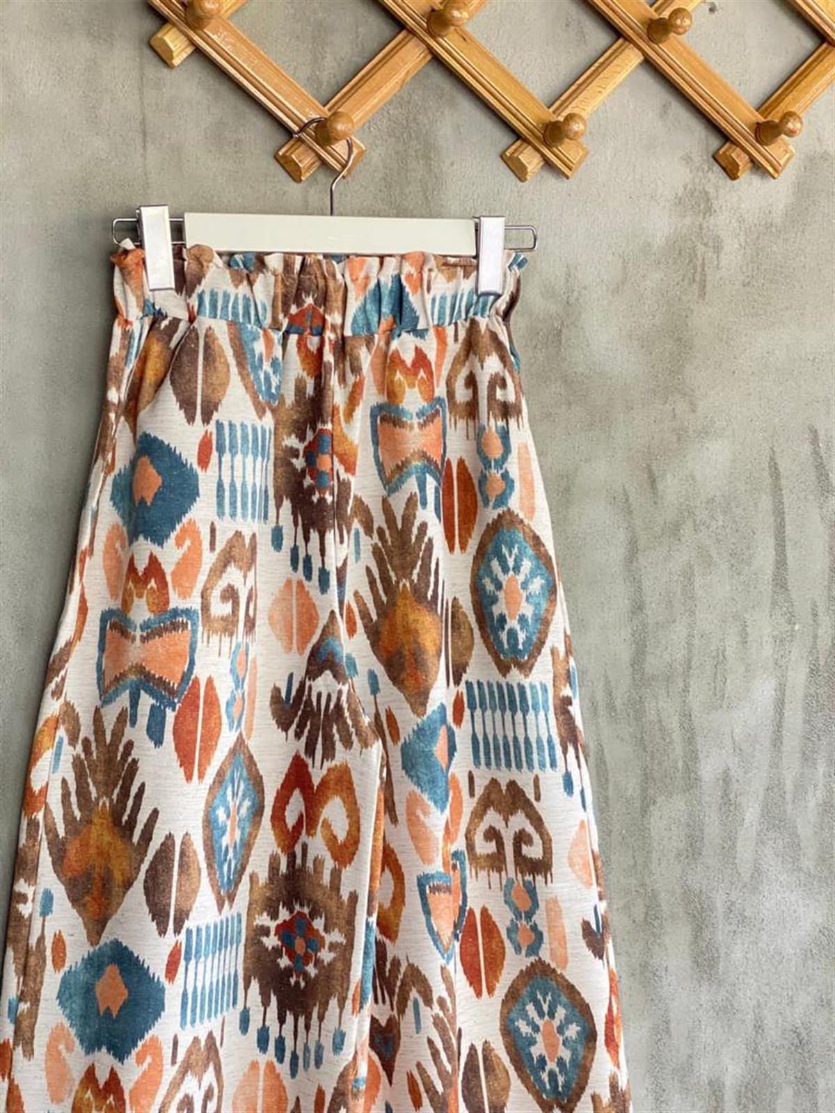Etnik Desenli Kadın Takım (Karışık Renk)
