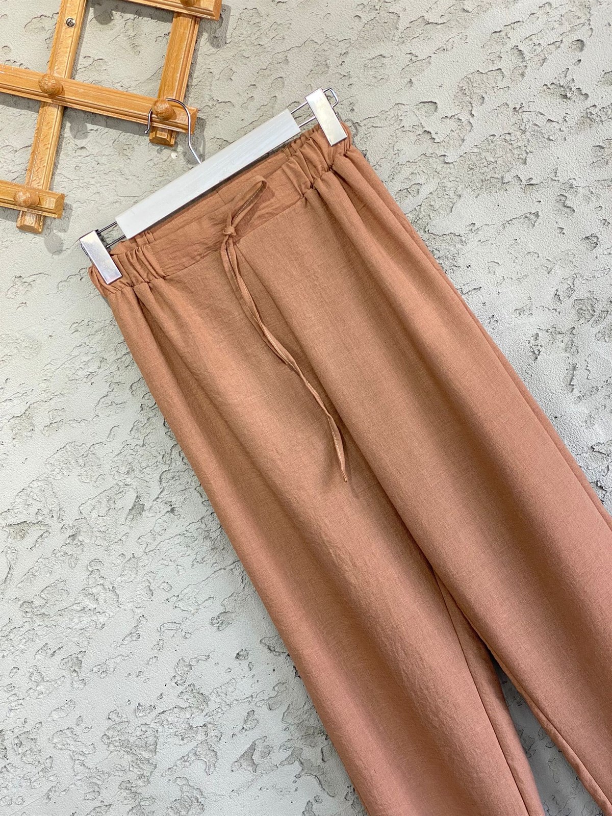 Etnik Desenli Kimono Ve Pantolon Takım (Kiremit)
