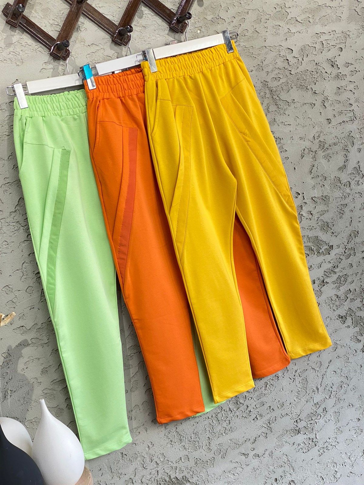 Garnili Tasarım Model Cepli Pantolon (Su Yeşili)