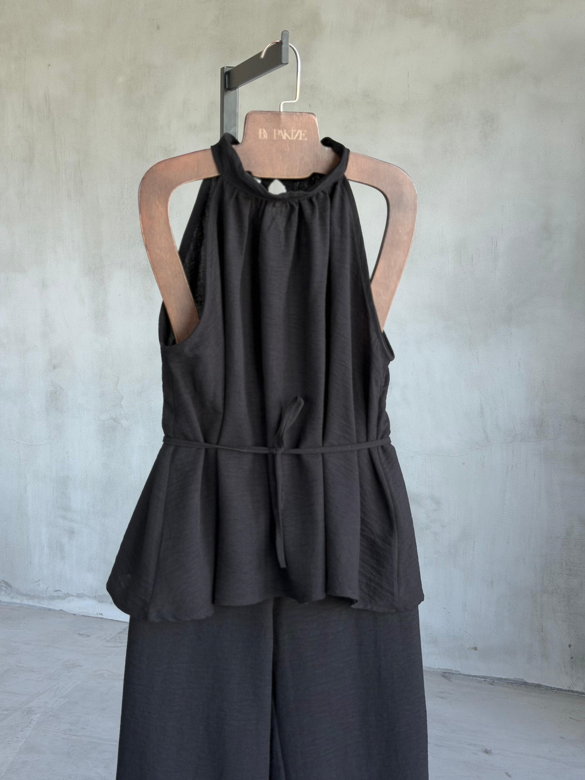 Halter Yaka Takım (Siyah)