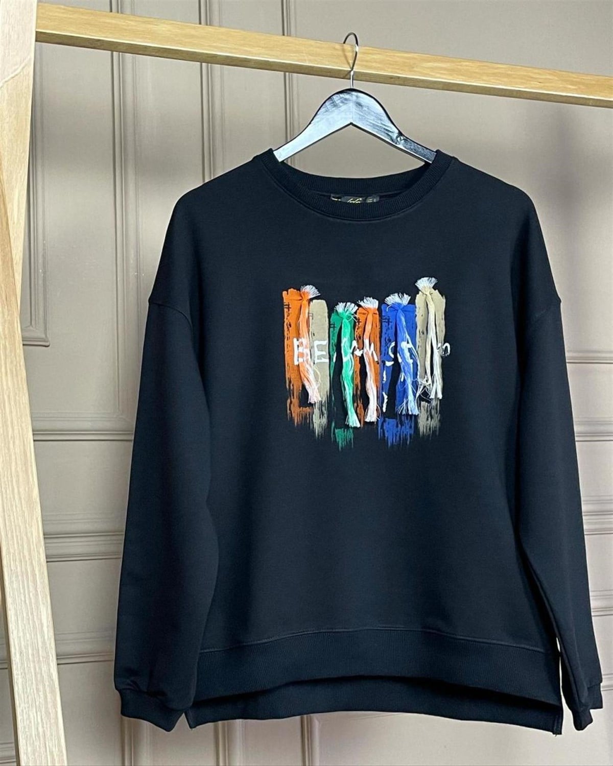 İkiiplik Kumaş Sweat (SİYAH)