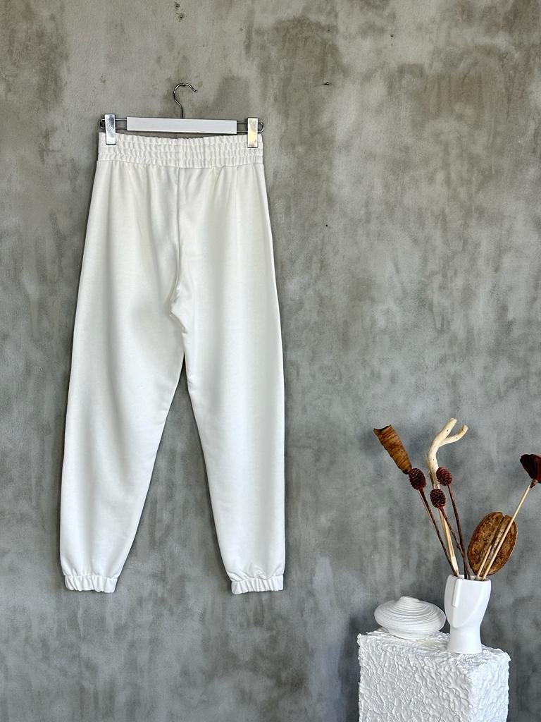 Kadın Eşofman Pantolon (Beyaz)