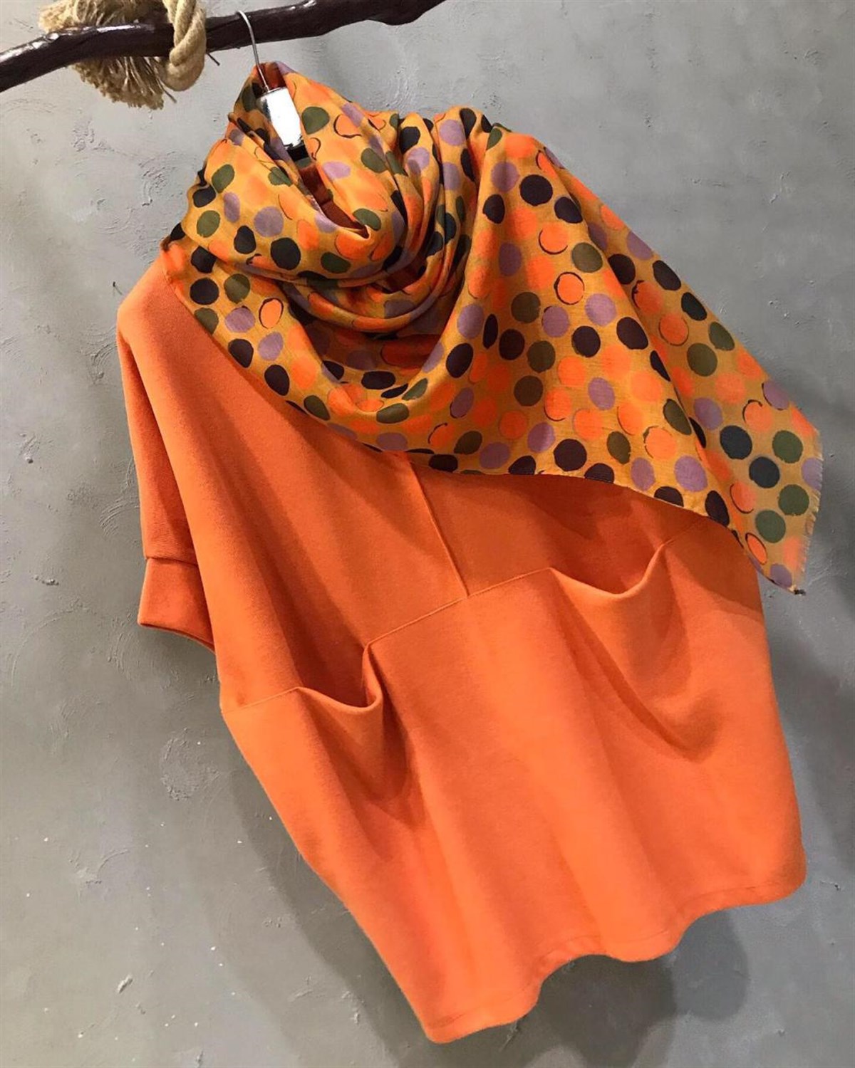 Kanguru Cepli Yarasa Bluz (ORANJ)