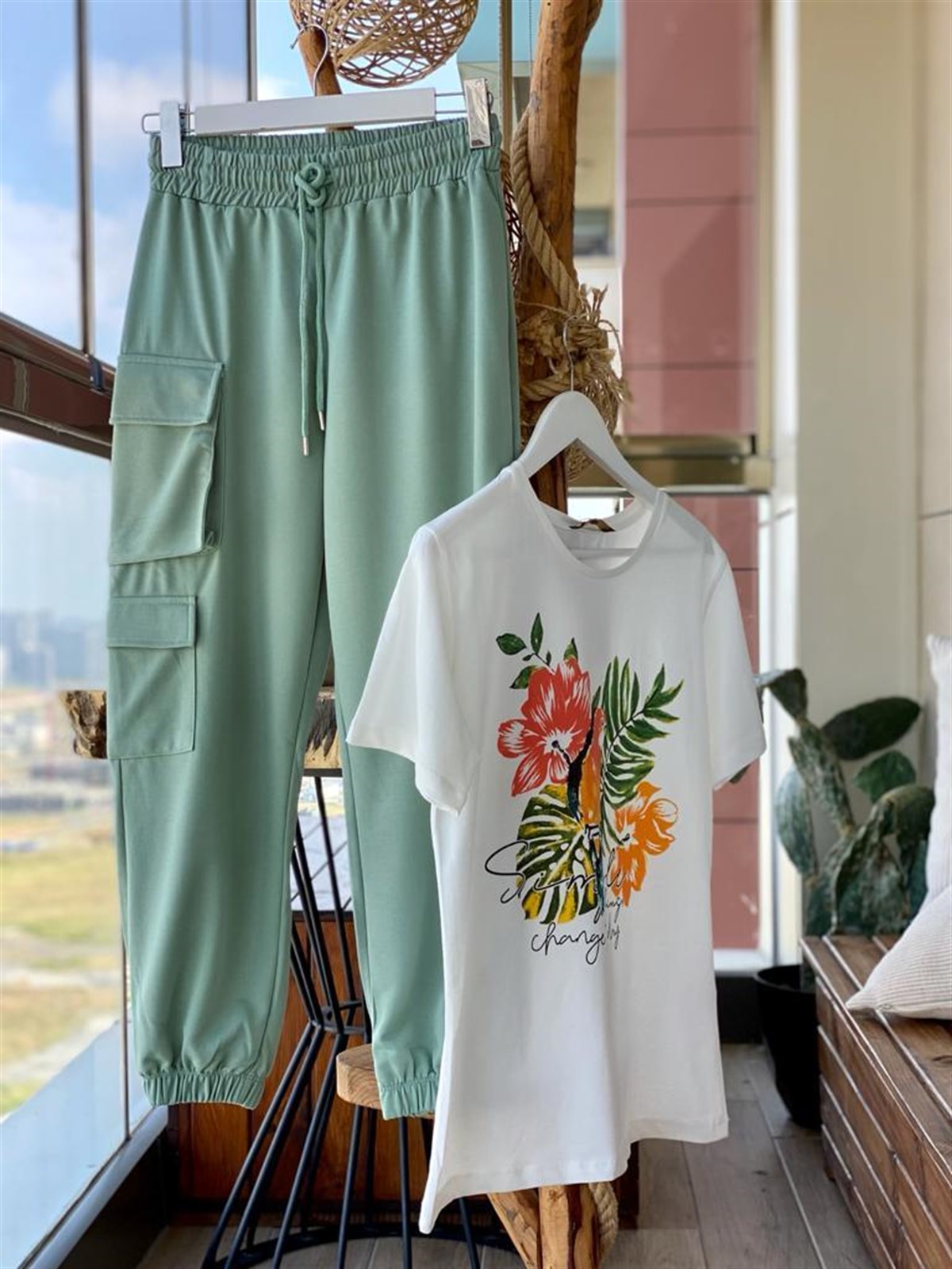 Kargo Cepli Pantolon (Mint)