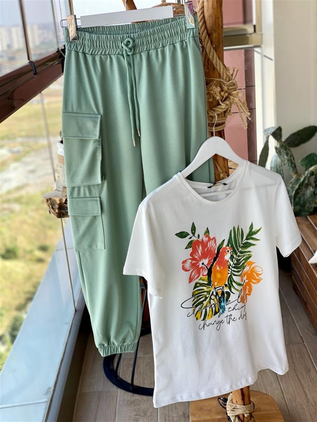 Kargo Cepli Pantolon (Mint)