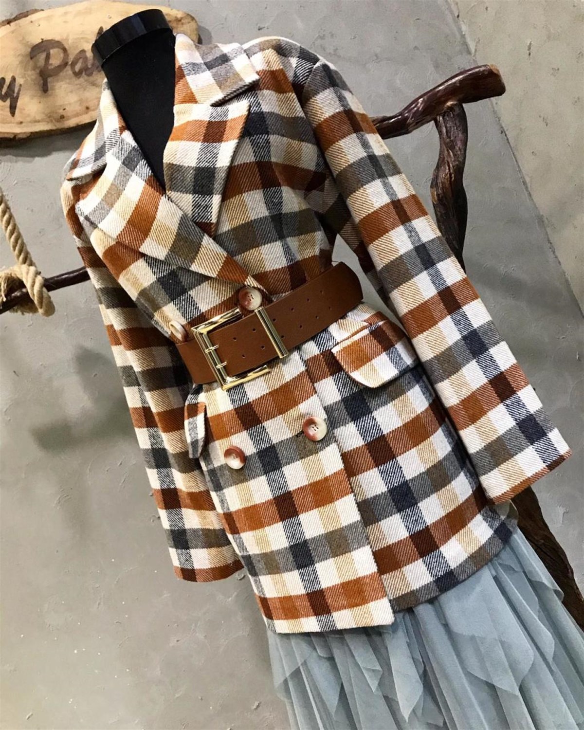 Kaşe Kumaş Blazer Ceket