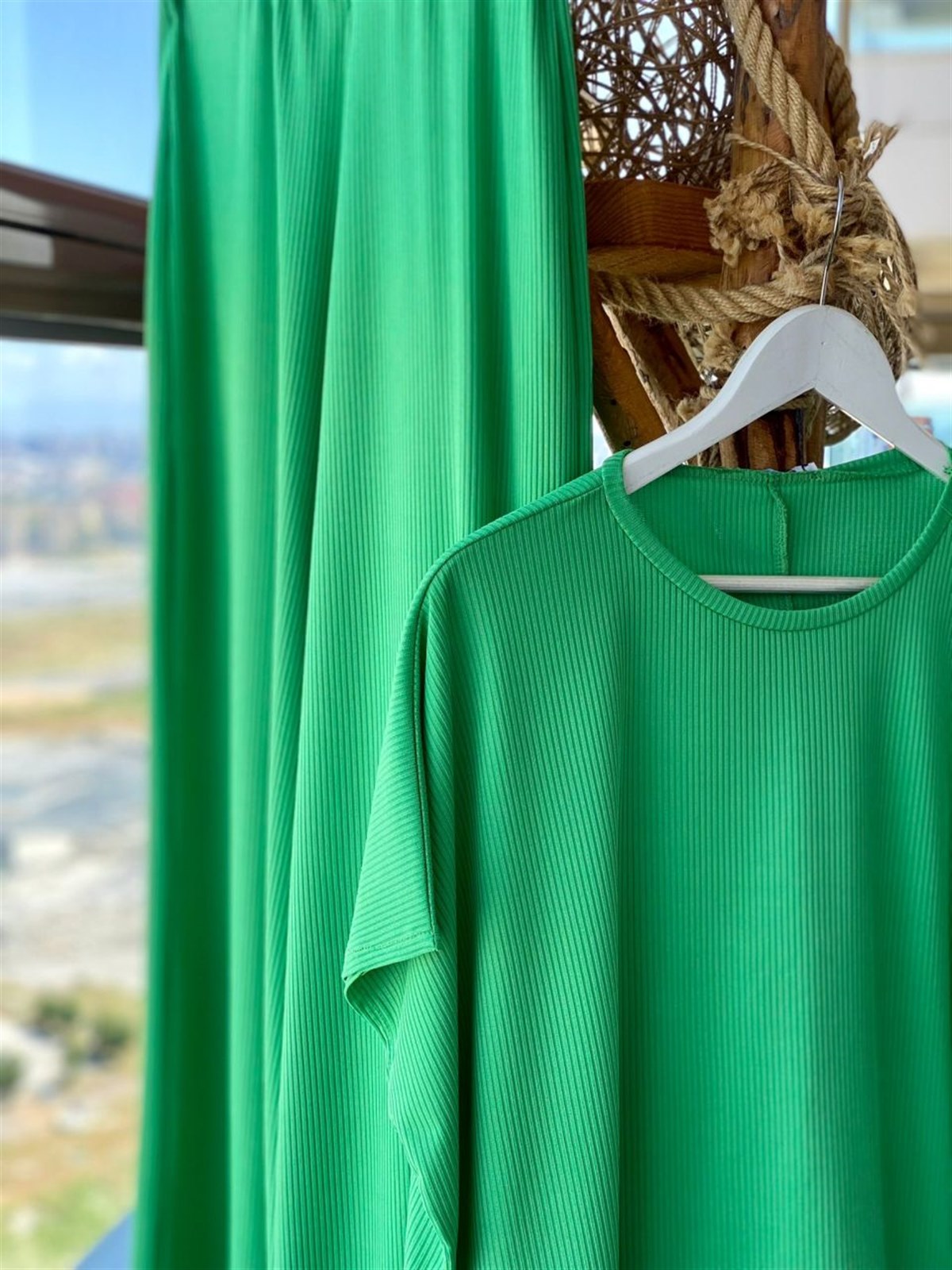 Kaşkorse Fitilli Kumaş Takım (Yeşil)