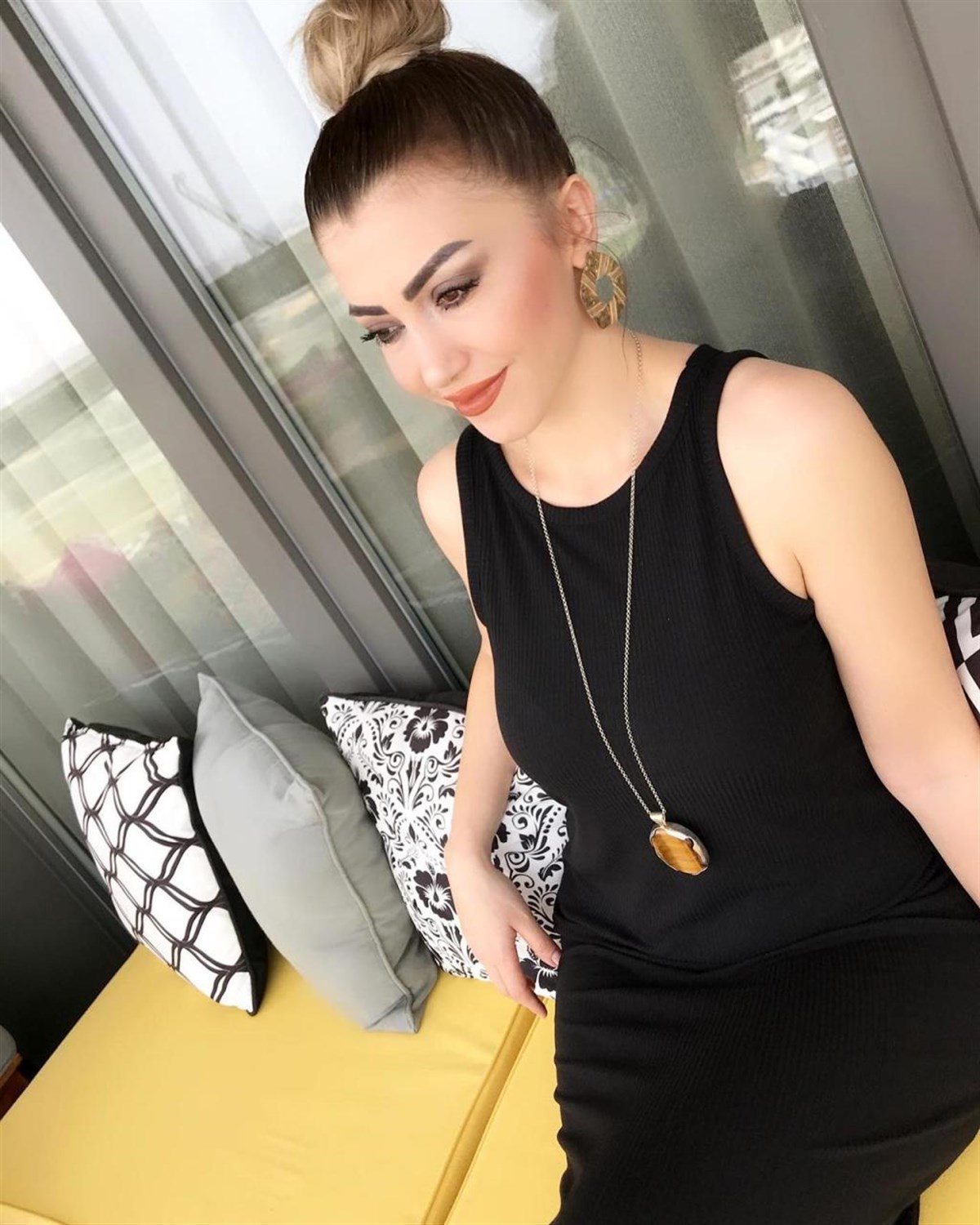 Kaşkorse Kumaş Midi Boy Elbise (SİYAH)