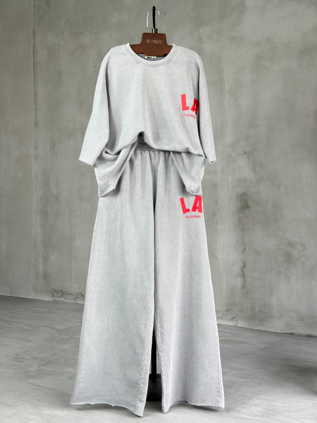 LA California Taş Yıkama Oversize Takım 