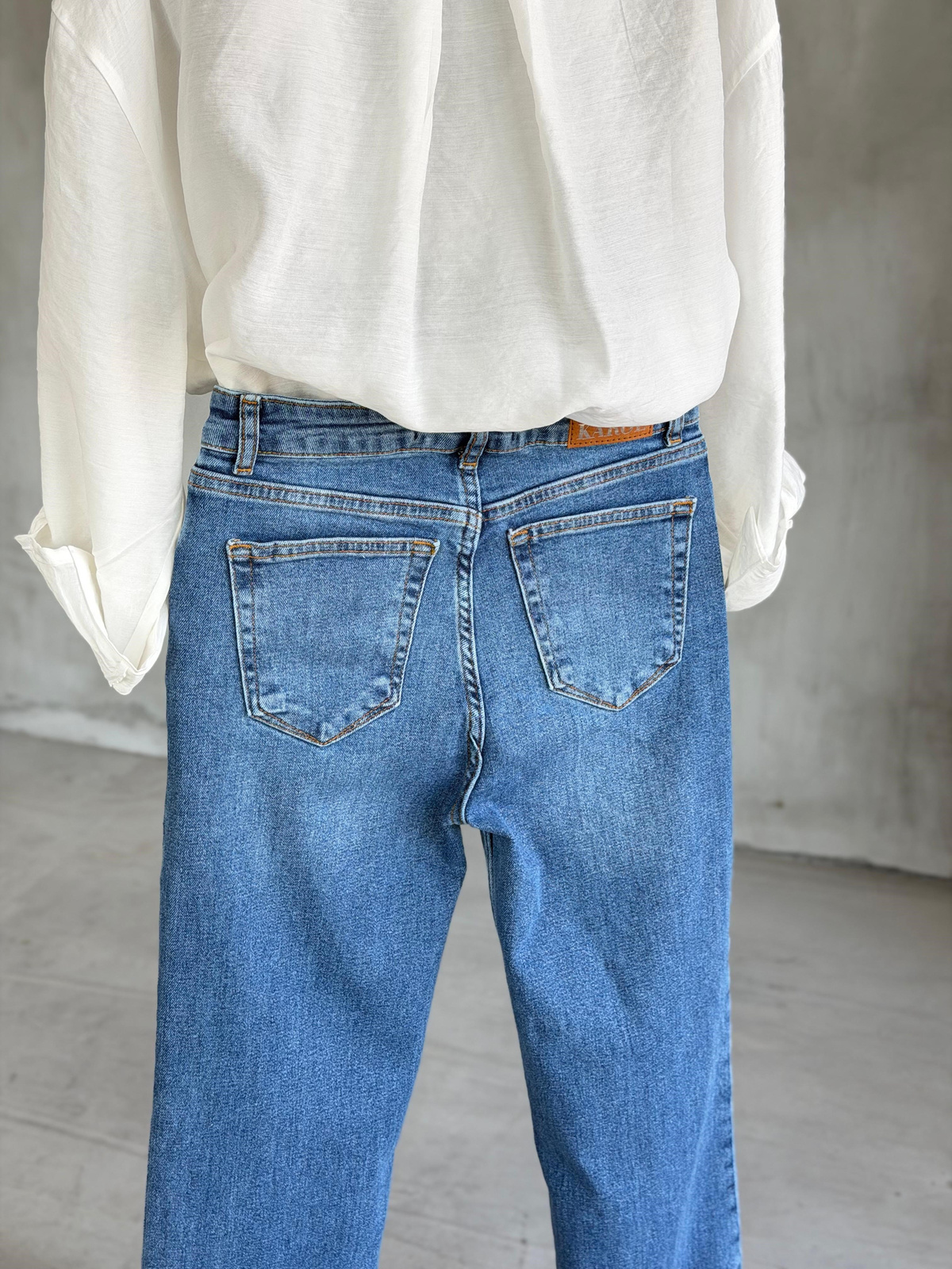 Likralı Denim Kot Pantolon (Mavi)