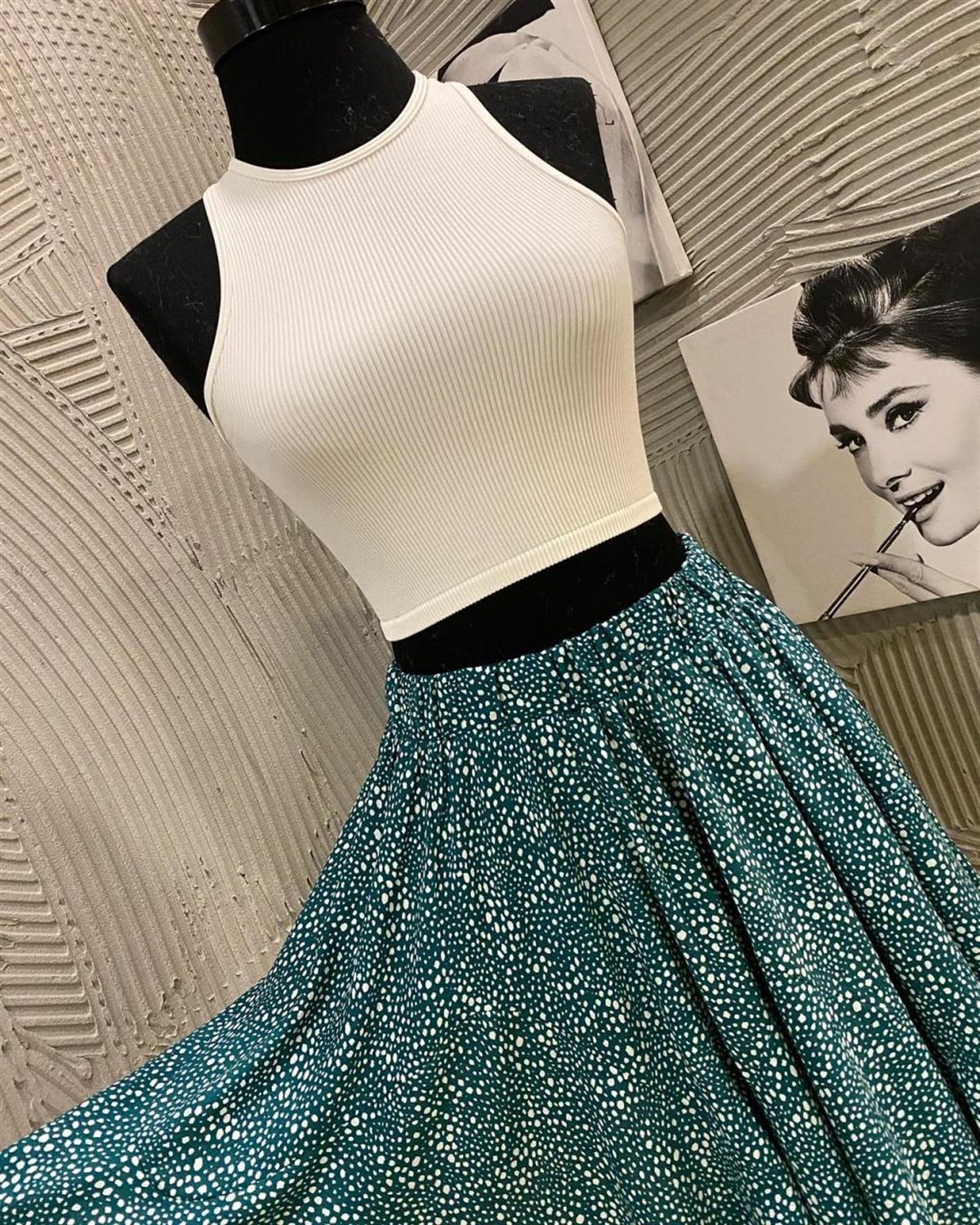 Likralı Yüzücü Croptop (BEYAZ)