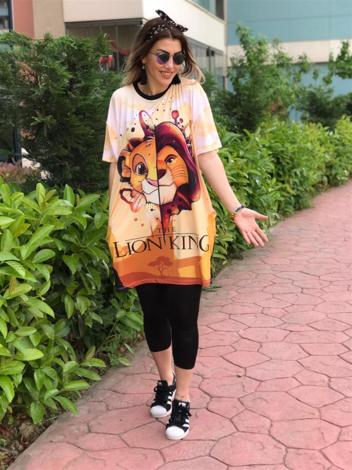 Lion King Desenli Tunik Elbise