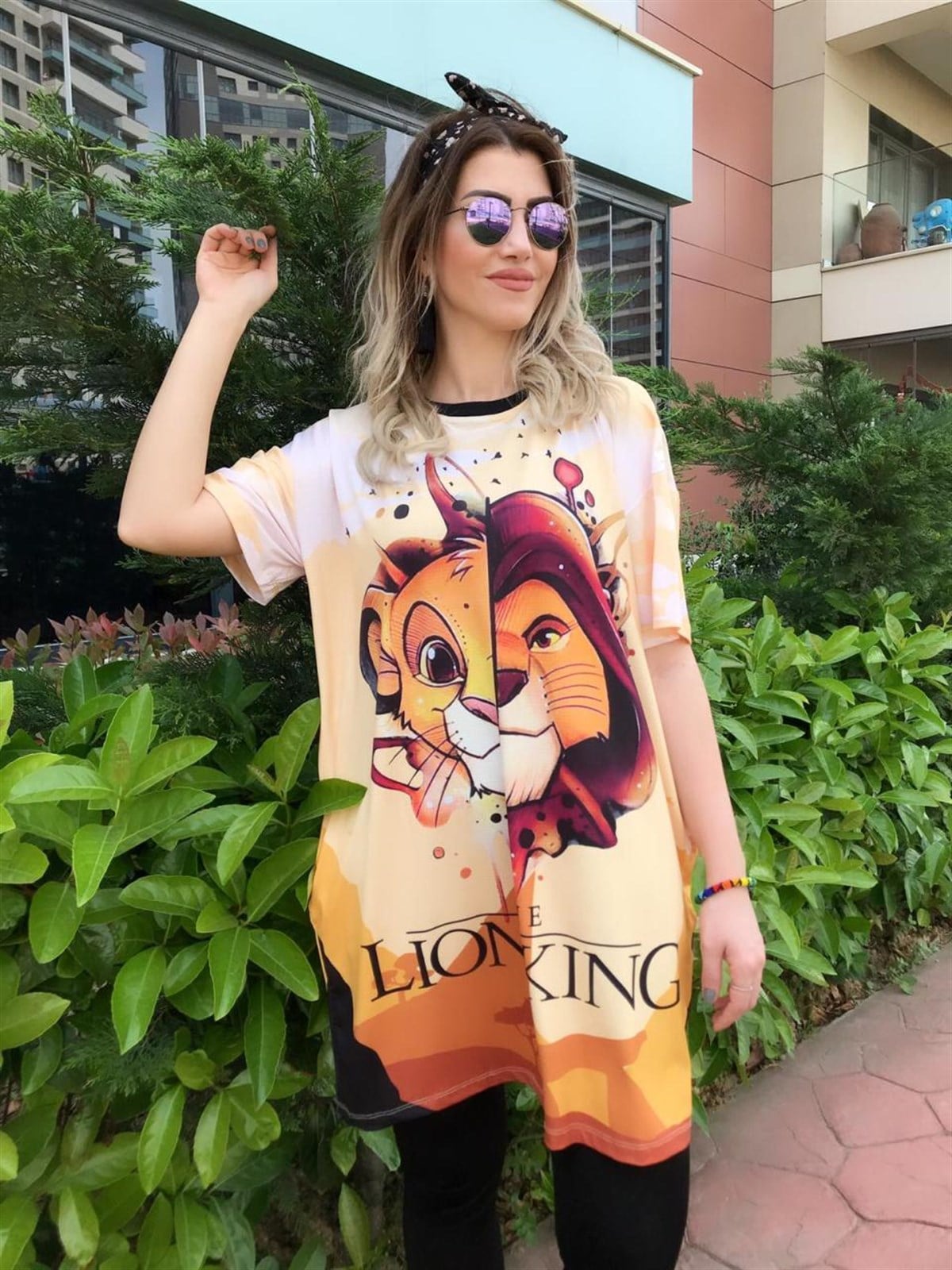 Lion King Desenli Tunik Elbise